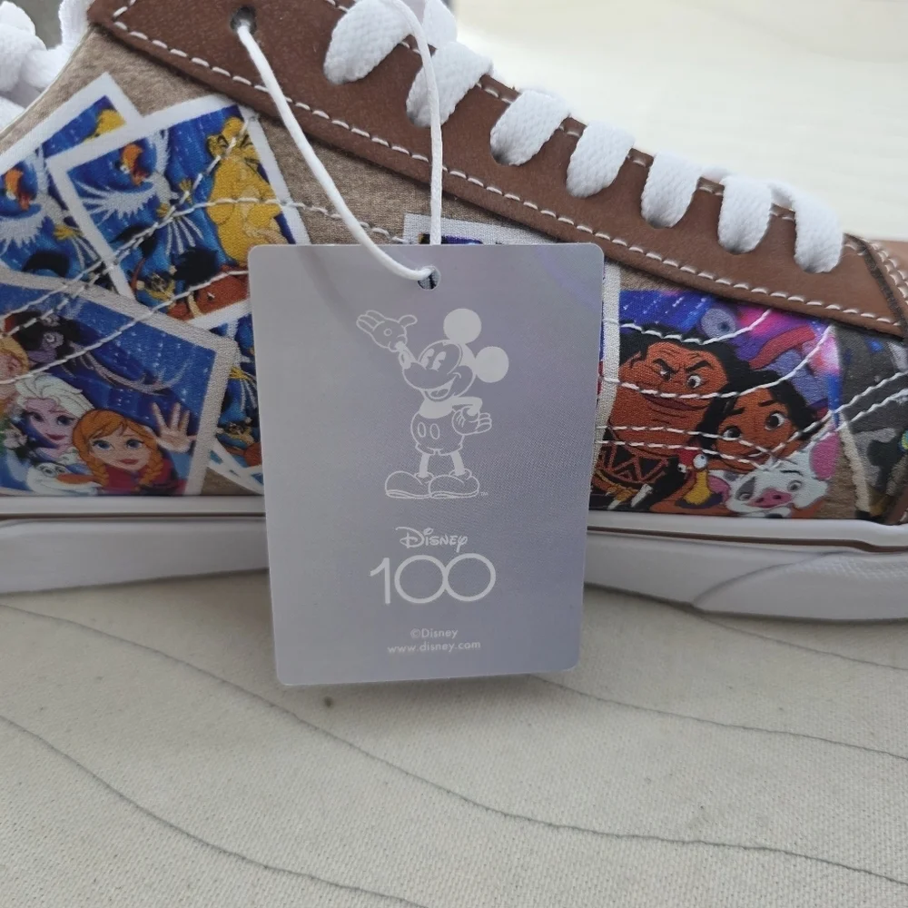 Vans x Disney Mens 100th Scrapbook Old Skool Skate Sneakers Shoes Size 11.5 NEW - Picture 12 of 13